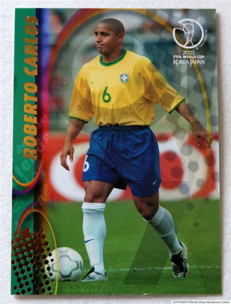 Panini Soccer Trading Card Roberto Carlos Brasil No. 32 World Cup 2002 ...