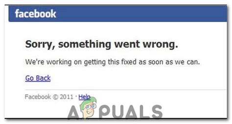 Facebook Login Error 'Sorry, Something Went Wrong'