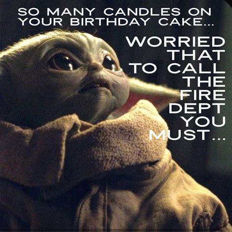 Baby Yoda Birthday humor | Happy birthday to me quotes, Yoda funny, Funny quotes