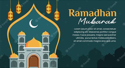 Premium Vector | Islamic banner background for ramadhan flat ilustration