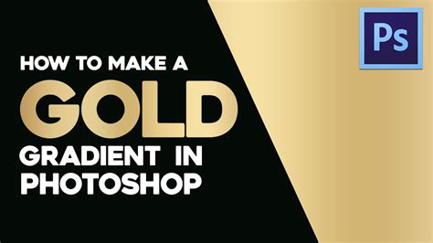 How to make a smooth gold gradient in Adobe Photoshop | By GDB - YouTube