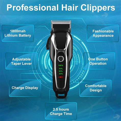 New SURKER Barber Salon Electric Hair Clipper Rechargeable LED – Chile Shop