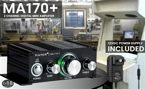 Amazon.com: Kinter MA170+ 2 通道自動家庭循環街機 DIY 2 x 18 W 迷你放大器 低音高音RCA 輸入音頻 ...