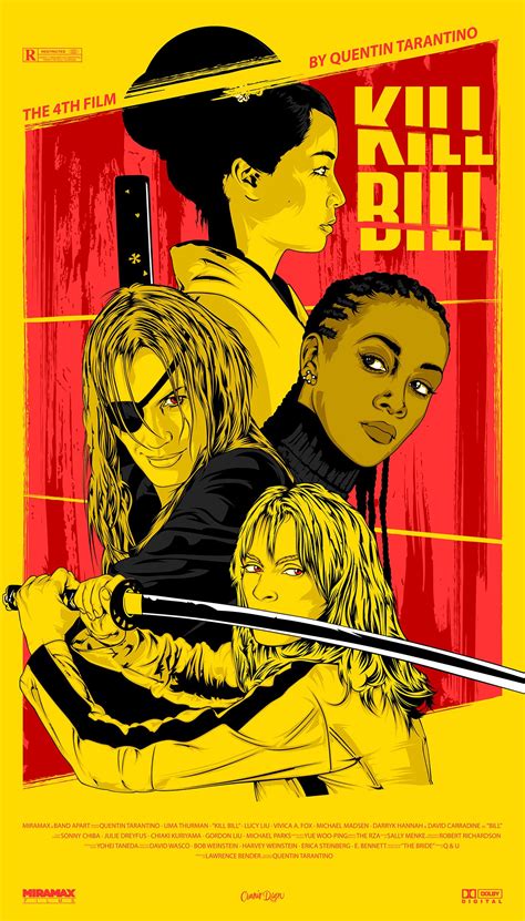 "Kill Bill" poster illustration. | Movie posters vintage, Vintage movies, Movie posters