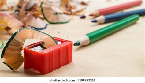 Plastic Pencil Sharpener Some Colored Pencils Stock Photo 2198913255 | Shutterstock