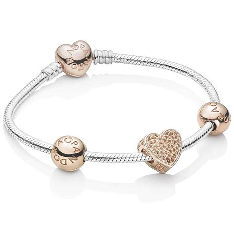 Rose Openwork Heart Bracelet - Jewellery from Francis & Gaye Jewellers UK