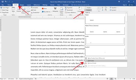 How to Have a Different Footer on Each Page in MS Word - OfficeBeginner