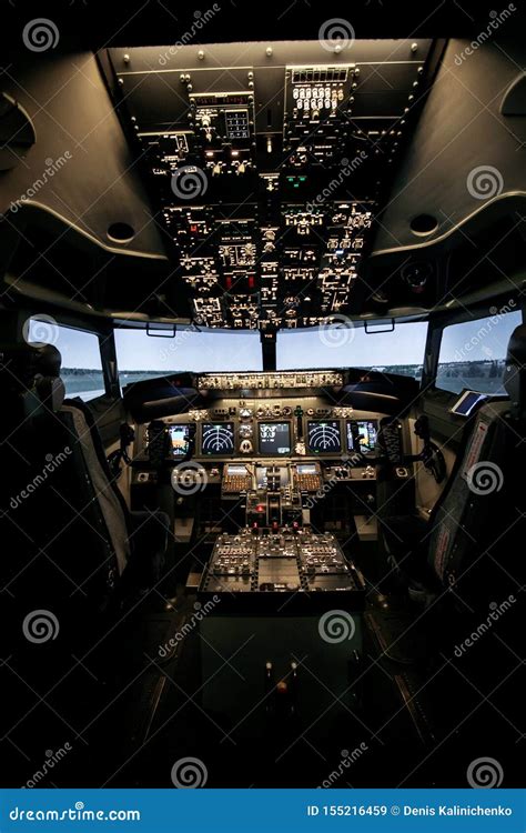 Interior Of The Cockpit With The Broken Dashboard Royalty-Free Stock ...