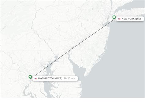 Direct (non-stop) flights from New York to Washington - schedules ...