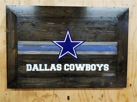 Framed Wooden Rustic-style Dallas Cowboys Sign