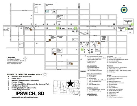 Ipswich Map - Ipswich, South Dakota