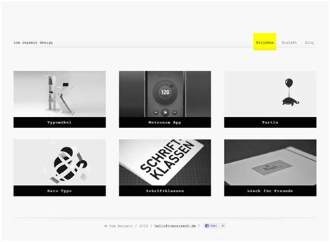 Minimalist website design inspiration: www.tomreinert.de/ | Minimalist web design, Web design ...