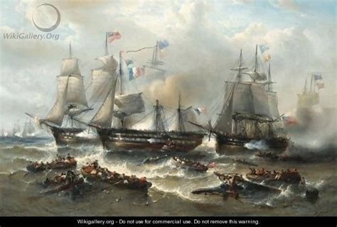 The Battle Of Trafalgar, 21st October 1805 - Francois Etienne Musin - WikiGallery.org, the ...