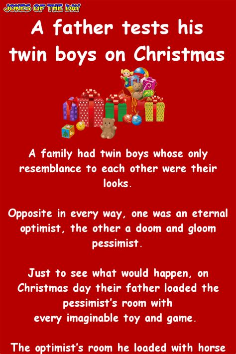 A father tests his twin boys on Christmas | Jokes Of The Day