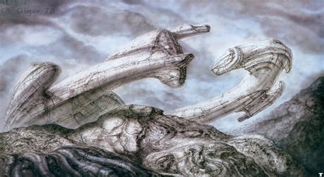 Alien 1979 Concept Art by Artists H.R. Giger, Ron Cobb and Jean Henri Gaston - Illustrated Fiction