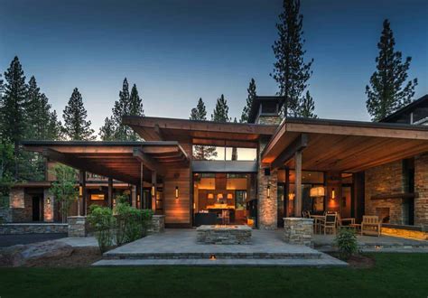 Mountain modern home in Martis Camp with indoor-outdoor living