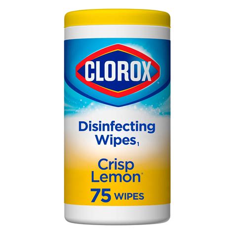 Clorox Disinfecting Wipes, Bleach Free Cleaning Wipes - Crisp Lemon - 75 Count - Walmart.com ...