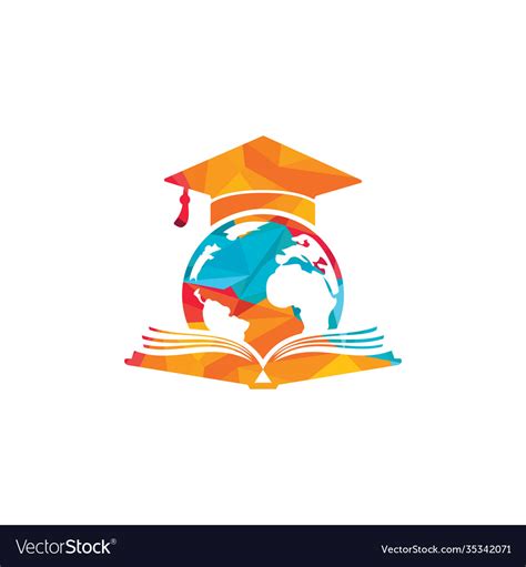 World education logo design Royalty Free Vector Image