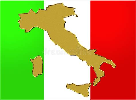 Italian flag and map stock illustration. Illustration of nation - 7037720