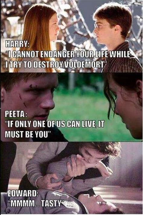 Hunger Games vs. Twilight | Twilight funny, Harry potter vs twilight ...