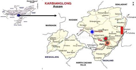 Map of Karbi Anglong district showing the pig clusters. | Download Scientific Diagram