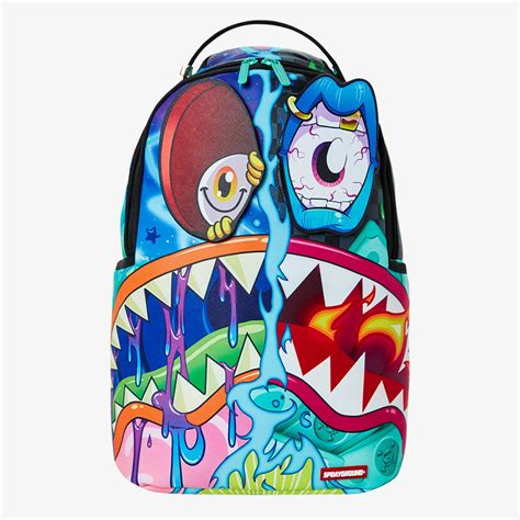 Sprayground Backpack - Crazy Shark Split DLXSV With Removable Eyes - M – Vengeance78