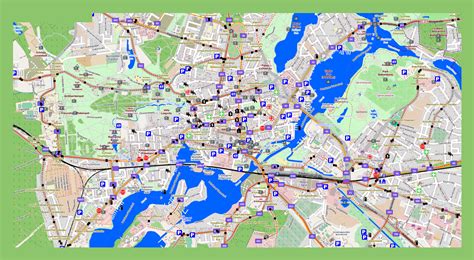 Large detailed map of Potsdam with other marks | Potsdam | Germany ...