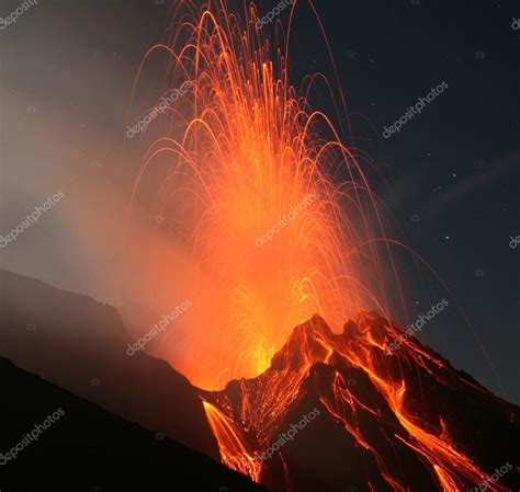 Strombolian Eruption — Stock Photo © raineralbiez #10491028