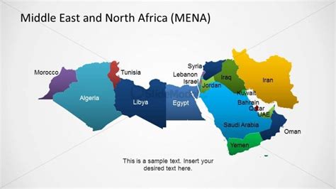 Middle East and North Africa Political Outline Map - SlideModel