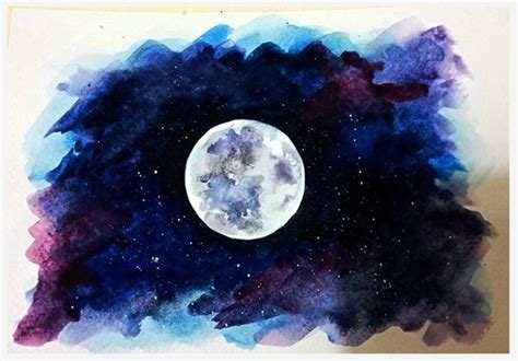 Easy Full Moon Watercolor Painting | Tutor CraftyJaja's Column - Cafetalk