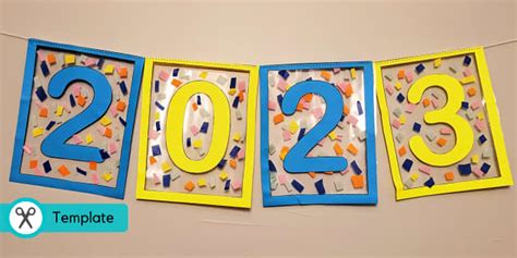 2023 New Year Bunting | New Year Crafts - Twinkl