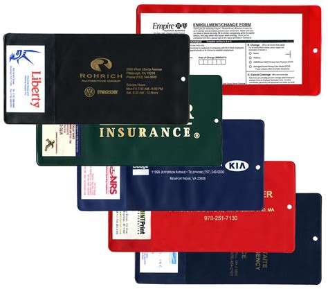 Custom Printed Insurance Card Holders - 9-3/4"(W) x 4-3/4"(H) - with ...