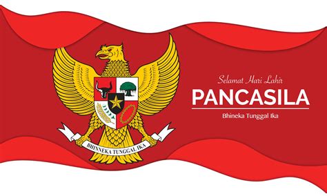 Pancasila Day With Paper Wave 2315280 Vector Art at Vecteezy