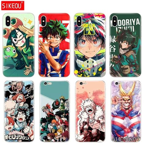 SIKEOU My Hero Academia Anime Silicone Cover Phone Case For Iphone 6 X ...