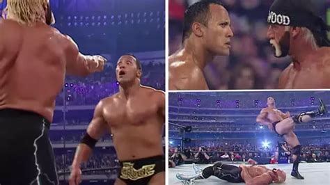 21 years ago today The Rock and Hulk Hogan had the most electrifying WrestleMania match of all ...