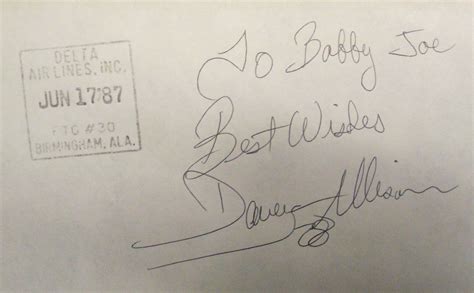 Davey Allison | PSA AutographFacts℠