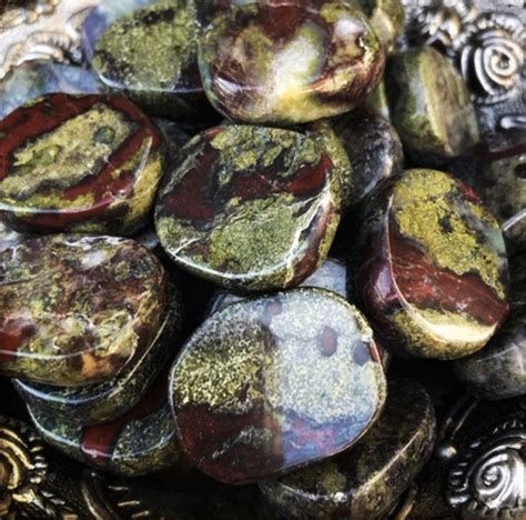 Dragon Stone Gemstone Medallions for Fiery Dragon Energy Palm | Etsy