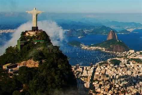 Rio De Janeiro, Brazil: Aerial View Of Rio De Janeiro With Christ ...