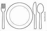 Silverware Coloring Pages sketch template