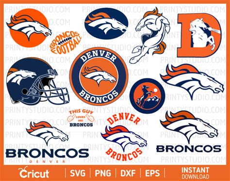 Denver Broncos SVG Cut Files, Broncos Logo Svg, Clipart file - Inspire ...