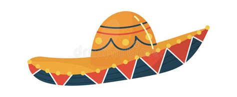 Mexican Sombrero Traditional Hat Stock Vector - Illustration of festive ...