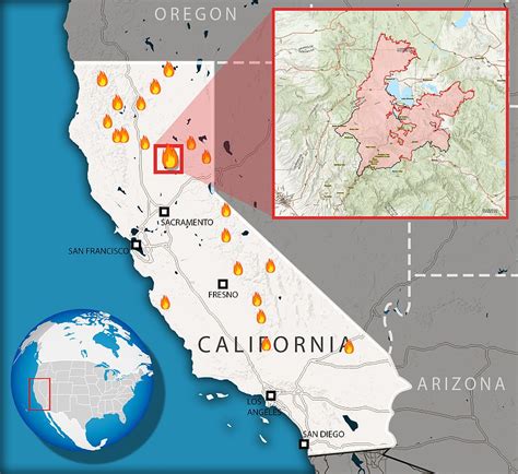 Dixie Fire Satellite Map