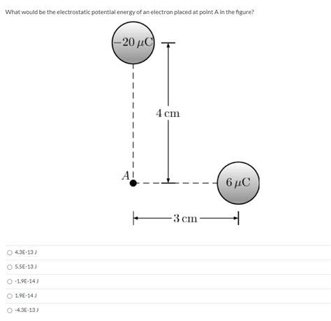 Solved What would be the electrostatic potential energy of | Chegg.com