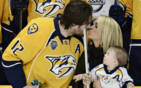 Carrie Underwood & Isaiah Make Darling Public Apperance to Celebrate Mike Fisher's NHL Milestone