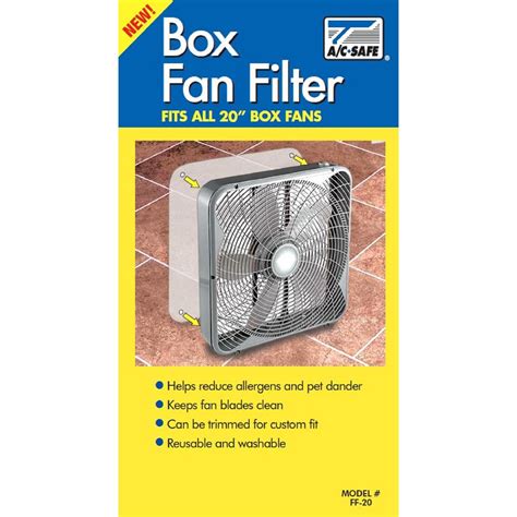 AC-Safe 20 in. Box Fan Filter-FF-20 - The Home Depot