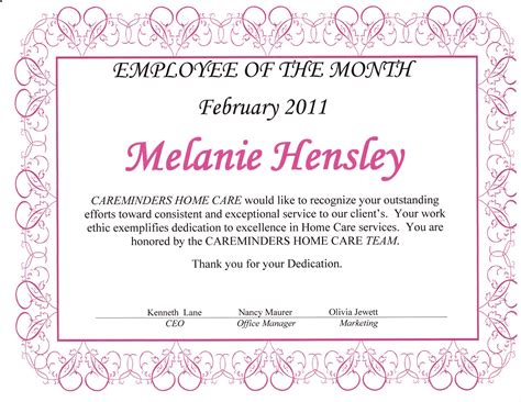 employee of the month certificate template - DriverLayer Search Engine
