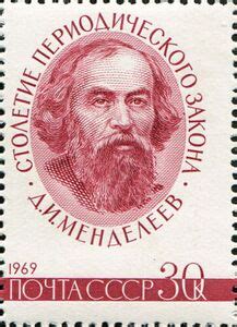 Stamp: Centenary of Mendeleev's Periodic Table of Elements (Soviet Union, USSR) (Centenary of ...