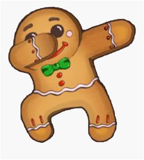 Gingerbread Drawing Food - Christmas Dabbing Gingerbread Man , Free ...