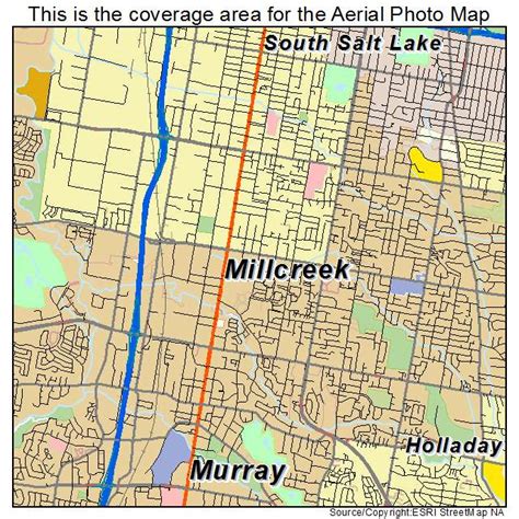 Aerial Photography Map of Millcreek, UT Utah