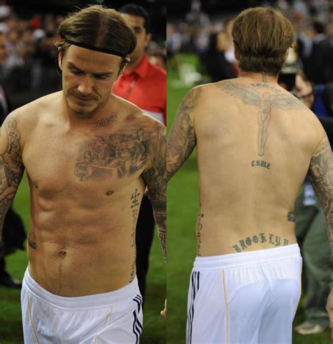 David Beckham back tattoos - David Beckham tattoos - his sentimental family ink | Gallery ...